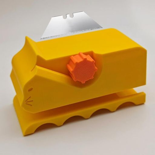 猫爪研ぎ段ボールカッター可愛い爪研ぎ猫ダンボールカッター刃付き3Dプリント猫爪とぎ用段ボールカッタ..