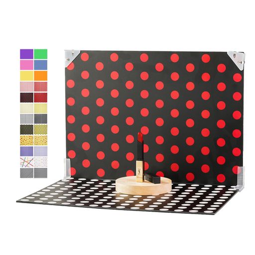 Meking撮影背景セット背景紙+レフ板セット12枚セットカラフルドット柄ライン柄A3サイズ小物撮影商品撮..