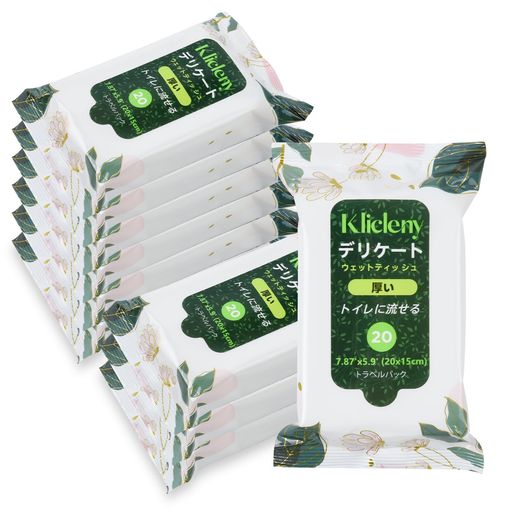 Kliclenyトイレに流せるウェットティッシュ純水99%ノンアルコール無香料流せるウェットティッシュトイ..