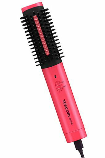 テスコムヘアアイロンブラシアイロンUSB給電式モバイルバッテリー対応軽量コンパクトブラシ感覚でスタイリングのお直し海外対応IBC100P