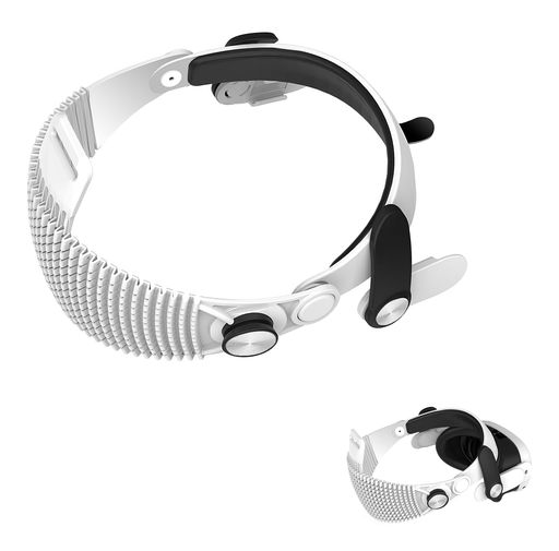 SHEAWAforMetaQuest3S/3ヘッドストラップヘッドバンド重みを減少圧力分散寝ながらVR快適シリコンゴム互換品アクセサリー(ホワイト)