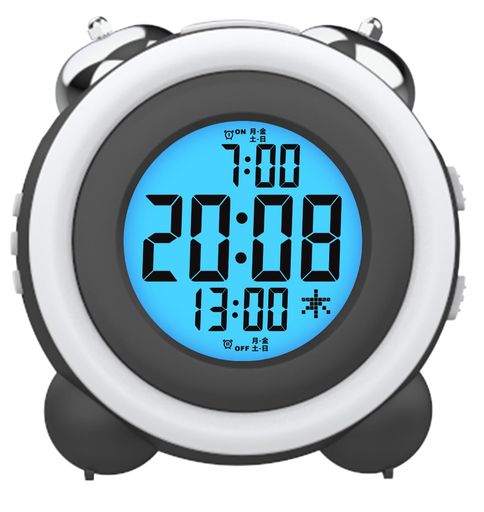 【2023新型】デジタル目覚まし時計大音量ベルダブルアラームスヌーズ機能LEDバックライトLCD文字表示デ..