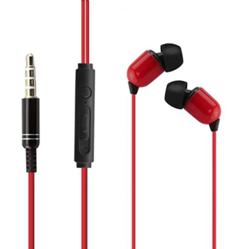 超長イヤホン有線3.5mm4極プラグ3mケーブルカナル型通話対応ステレオ軽量ノイズキャンセリングφ10mmドライバーオシャレPC/テレビ/スマホ/タブレット/パソコン/TV用レッド(赤)