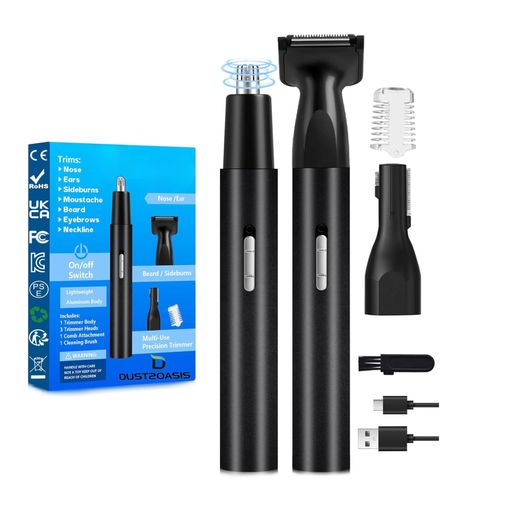 【全身用/3-in-1】鼻毛カッター&顔用トリマー防水USB充電式ステンレス刃男女兼用低騒音・無痛設計電動..