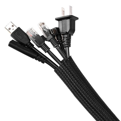 BAOYINGTEケーブルスリーブケーブル収納スリーブ全長約3M内径約13mmDIY切断可能ケーブルカバー家庭やオ..