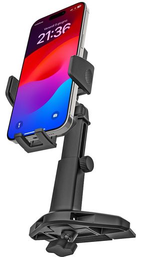 Charchendoスマホホルダー車【高さ調節】cdスロット車載スマホスタンド伸縮アーム車CDプレーヤースマートフォンホルダー360度回転片手操作車用品携帯スタンド自由調節車用スマホホルダー…