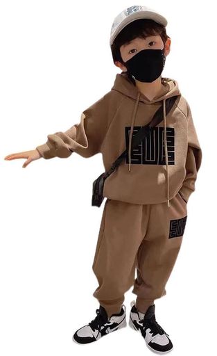 [BLZXIAN]キッズジャージ上下セット男の子スウェットシャツ裏起毛セットアップパーカースウェットパン..