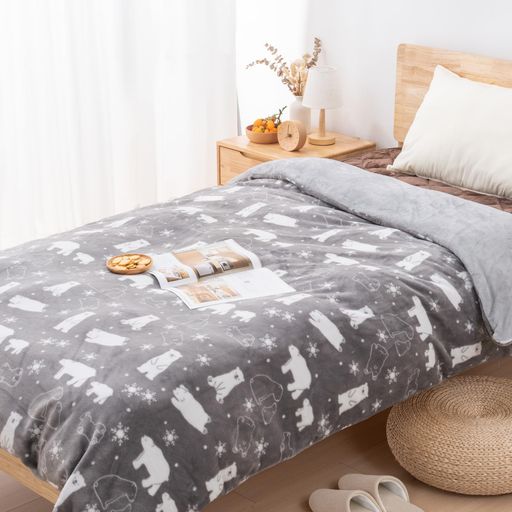 Vamcheer掛け布団カバーシングルあったか布団カバー冬フランネルリバーシブルかけ布団カバー毛布にもなる2WAY仕様洗える毛布カバー掛けカバーふわふわ掛けふとんカバー抗菌防臭防ダニ静…