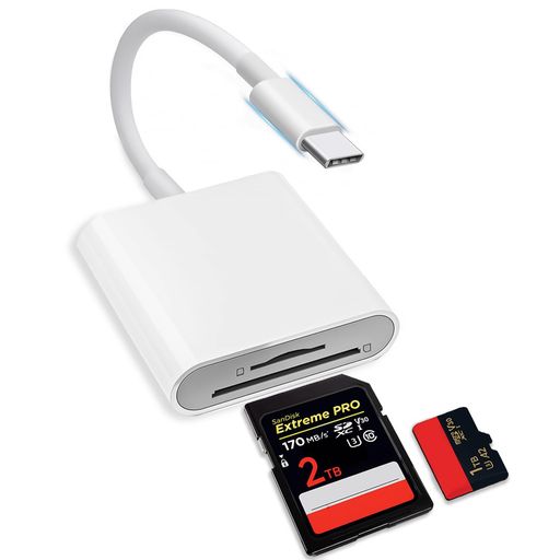 👑【2in1 SD/TF カードリーダー】面倒なカードの抜き差しをなくし、作業効率を向上させます。USB‐C カードリーダーは SD/MicroSD の 2 スロットを搭載し、2 枚のメモリーカードを挿入して読み書きが可能です。SD、SDHC、SDXC、MMC Micro、RS MMC、Micro SD、Micro SDHC、Micro SDXC など各種メモリーカードに対応します。 👑【対応機種】OTG 機能搭載のスマートフォンに対応し、写真や各種データをいつでもどこでも転送可能です。