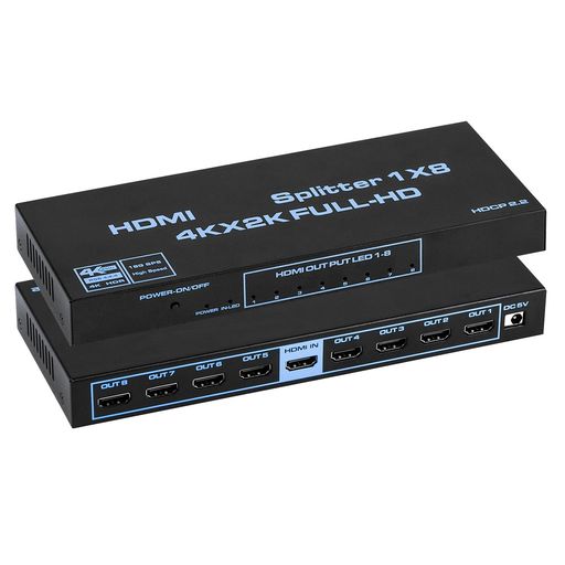 J-WonlyusHDMIʬ�۴凉�ץ�å���1����8����4K@60HzHDMIʬ�۴�1x82160PHDCP2.23DRGB4:4:4HDTV/Blu-RayDVD/PS4/Roku/Xbox�б�(���ܸ�谷�������դ�)