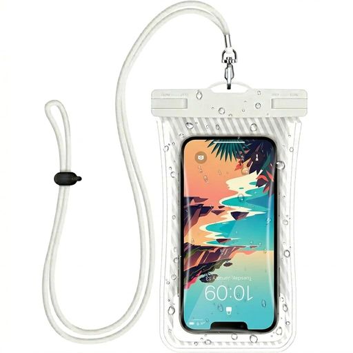 JinKey スマホ 防水ケース 【水に浮く・空気入れ】 IPX8防水 ぼうすいケース ストラップ付き 入れたままタッチ操作 携帯防水ケース お風呂 海 プール 釣り 水中撮影 iPhone 17 16 15 14 13 12 Pro Max …