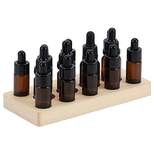 BENECREATオイルスタンドケース木製エッセンシャルオイルオーガナイザー5-20ml適用14本収納8.9x19.7x2cmネイルポリッシュコンパクトラック精油ケースアロマオイル香水ネイルボトル収納