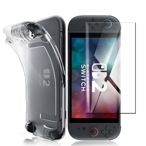 NintendoSwitch2フィルム+NintendoSwitch2ケース【日本製-硬度9H】スイッチ2保護フィルム耐指紋撥油性反射低減飛散防止処理スイッチ2用のスマホケース耐衝撃薄型カバー滑り止め