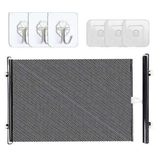 ペットゲートロール式ペットゲート犬用ゲート簡単設置フック付き最大幅125cm脱出防止階段キッチン玄関..