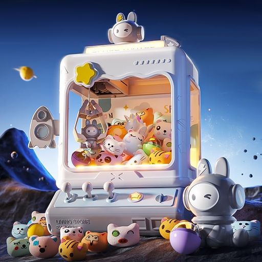 クレーンゲームおもちゃSkirfy知育玩具卓上ゲームウサギデザイン3つジョイスティック雰囲気音楽付き音..