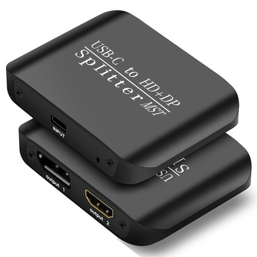 USBCtoHDMI/DisplayPortアダプター4K@60Hzマルチモニタースプリッター分配器MSTSST拡張1入力2出力デュアルモニターUSBTypeCtoHDMIディスプレイポートWindows対応