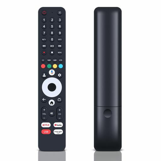 AVTVA チューナーレスリモコン for VEZZER スマートテレビ 4K Google TV 43L23-NEW 50Q1 43Q1対応 音声検索対応