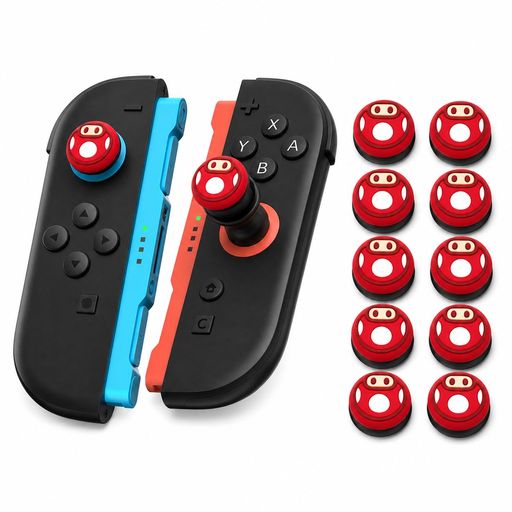 Switch 2 スティックカバーは、アナログスティック部分をホコリ・汗・日常使用による摩耗から保護する交換用アクセサリー。コントローラーをきれいに使用したい方におすすめです。 表面の細かな凹凸デザインが指との接触をサポートするジョイスティックカバー。ゲーム中の指滑りを軽減し、快適な操作をサポートします。 工具不要で取り付けできる交換用キャップ。柔軟な素材でスティック部分に装着しやすく、気軽にカスタマイズできます。 複数個入りのSwitch 2 スティックカバーセット。予備として保管したり、使用状況に合わせて交換したりできる便利な数量です。 防塵・防汗対策にも役立つコントローラー保護アイテム。自宅ゲーム、オンラインプレイ、ゲーム大会など幅広いシーンで使用できます。