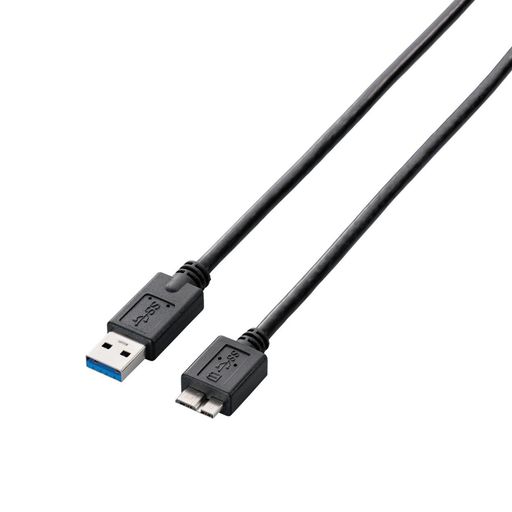 エレコム(ELECOM) USBケーブル 【microB】 USB3.0 (USB A オス to microB オス) スタンダード 2m ブラック USB3-AMB20BK