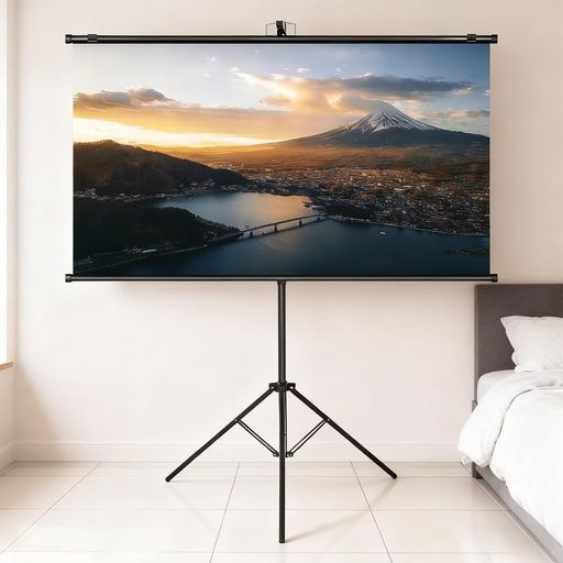 樂天商城 - SIRUNLY プロジェクタースクリーン 自立式 スクリーン 4K HD 60インチ 16:9 視野角160° 高さ調節可能 スタンド付き 大型 軽便 しわになりにくい 多機能 簡単設置 電源不要 ホームシネマ 会議室 …