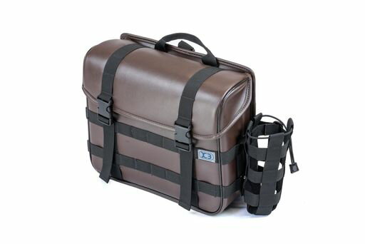 Saddle Bag - キジマ(Kijima)バイクパーツK3バイクパーツサイドバッグウォータープロテクトWP03容量13L防水ポリエステルレザー/PVC製タクティカルバッグダークブラウンZK3-10010D