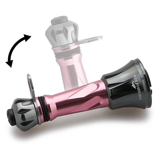 HEIGHTEN50mmリールスタンド折り畳み式シマノ(SHIMANO)ダイワ(DAIWA)スピニングリール通用夜光フックキーパーラインストッパー(桜ピンク&ダークグレー)(1026)