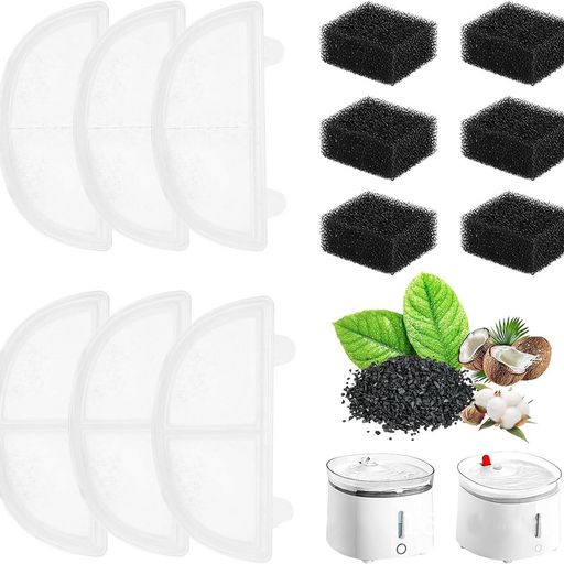Tanosimi猫給水器フィルターペット用フィルタースマートペット用フィルターユニット互換品(6個入り+6個入り)(ホワイト)