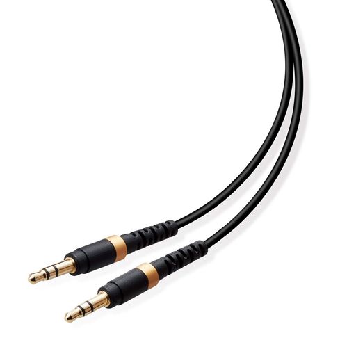 エレコム オーディオケーブル 0.5m AUX φ3.5オス-φ3.5オス 高耐久 スリムケーブル ブラック AX-35MS05BK