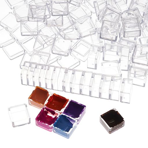 サイズについて: 2サイズ(100pcs / 1サイズ、カラー:クリア)0.3ml:約12x12x4mm、内寸:10x10x3mm; 0.5ml:約12x12x6mm、内寸:10x10x5mm。各種水彩絵具、油絵具に 持ち運びしやすい大きさ:薄くて小ぶりなため、持ち運びが簡単です。外出先でユニークな画材として活躍します。 高耐久:素材にプラスチックを使用。軽量で耐久性に優れ、さっと洗えて何度も使えます。 便利で実用的:ばらばらに使ったり、交換したり便利に使えます。パレットの空きが無くなった際にも便利です。アート製作時に時間の節約になります。 使い方いろいろ:写生のほか、水彩、油彩、アクリル絵の具に最適。さまざまなパレットとして使えます。初心者からプロのアーティストまで、絵画を楽しむ人への贈り物にも最適です。