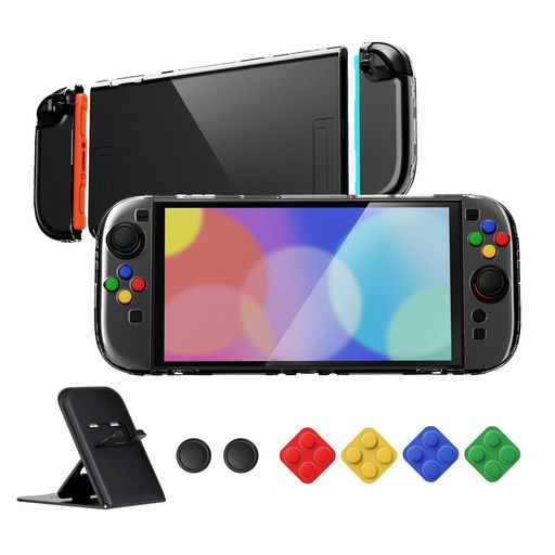 簡単カスタマイズで個性をプラス:Switch 2本体のシェルを交換せずに、手軽にカスタマイズ!人間工学に基づいたデザインで、長時間のプレイでも快適なグリップ感を実現します。 透明カラーでオリジナルの美しさをキープ:軽量でスリムな保護ケースは、透明感のあるカラーで本体の美しさをそのままに。滑りにくく、汗にも強いため、長時間のプレイにも最適です。 ケースを付けたままドック接続&amp;充電可能:各ポートやボタン、通気口もぴったり設計されており、ケースを装着したままジョイコンの取り外しやドックへの接続、充電が可能、便利です。 全方位保護で安心:衝撃吸収性と耐傷性に優れたPC素材を使用。日常の落下、擦り傷、ほこりなどからSwitch 2本体をしっかり保護し、長く使い続けられます。 折りたたみ式スタンド付き&amp;サムグリップ付属:本体スタンドをカバーしても安心!付属の折りたたみ式スタンドで、どこでもハンズフリーでプレイ可能。さらに快適な操作感を実現するサムグリップも2個付属しています。