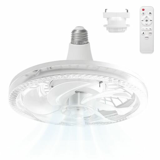 乐天商城 - シーリングファンライト扇風機LED【アップグレード版ファン付き照明】E26ソケット式120W形相当2800lm無段階調光調色風量3段階調節角度調整6畳静音空気循環節電型トイレ洗面所玄関クローゼ…