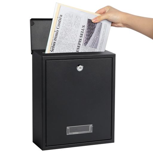 Lysmics郵便ポストメールボック壁掛けロック鍵付きA4サイズ対応おしゃれ郵便受け大...