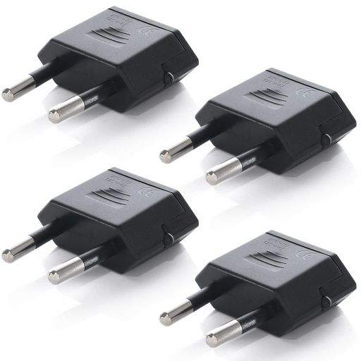 [arkrize]ヨーロッパ変換プラグCタイプ[4個セット]【ヨーロッパ/韓国/スペイン/フィンランドなどに対応..