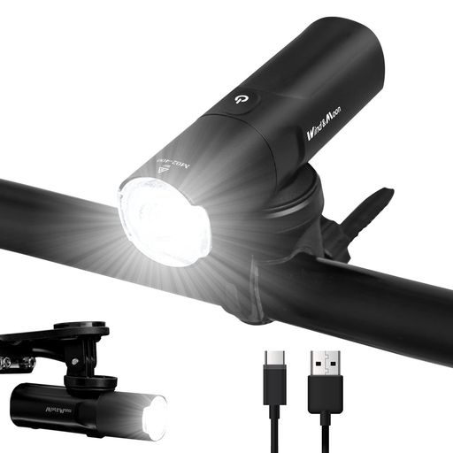 HLOMOM自転車ライトロードバイクライトUSB充電式400ルーメン自転車ヘッドライト2000mAh大容量LEDヘッドライトフロントライト6つ調光モードIP66防水防振防眩機能高輝度ハンドルバー下取り付け…