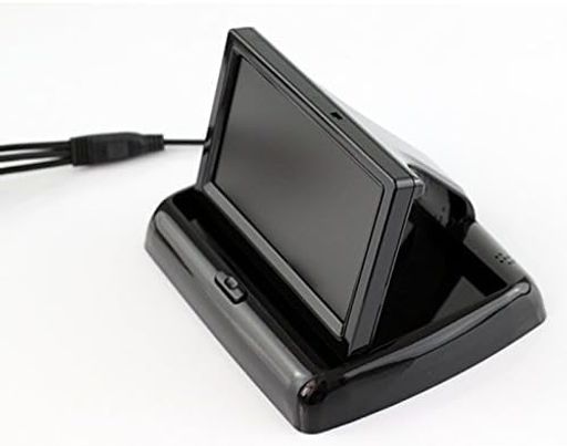 普遍的な4.3”2つのRCAチャネル、12-24V入力、トラック、車、DVDおよびメディアプレーヤーのための自動バックアップスクリーンが付いているFoldable車の背面図のモニター-ダッシュの立場お…
