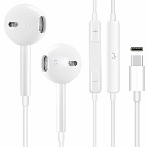 【2024最新型】タイプCイヤホン有線HiFiクリア通話iphone15/16対応イヤホンマイク快適な装着感type-c人間工学usbc絡み防止遅延なしタイプシー重低音リモコン付きカナル型小型軽量防水