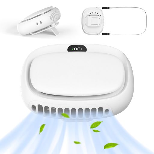 ViSSKO首掛け扇風機ネックファン腰掛け扇風機ベルトファン【2025年夏・1台4役】LED残量表示携帯扇風機首掛け/手持ち/腰掛け/卓上超軽量ハンディ扇風機小型扇風機USBC充電式ポータブル扇風…