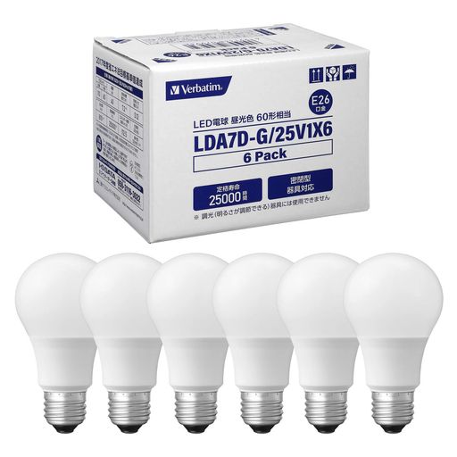 VERBATIM С٥ LED ŵ奿 E26  7.2W 810LM ۸ 6 LDA7D-G...
