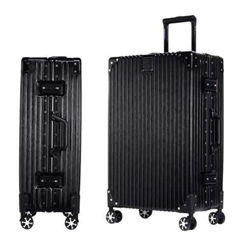 [WanderMore]スーツケースキャリーケースキャリーバッグ機内持ち込み大型アルミフレーム超軽量大容量耐衝撃TSAダイヤロックレトロ360度回転静音ダブルキャスター旅行出張SSサイズ1泊2日35L(5…(4)