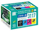 エコリカブラザーLC3117LC3117-4PK対応リサイクルインク4色パックEC-LC31174PKA残量表示対応【エコリカ封筒パッケージ】