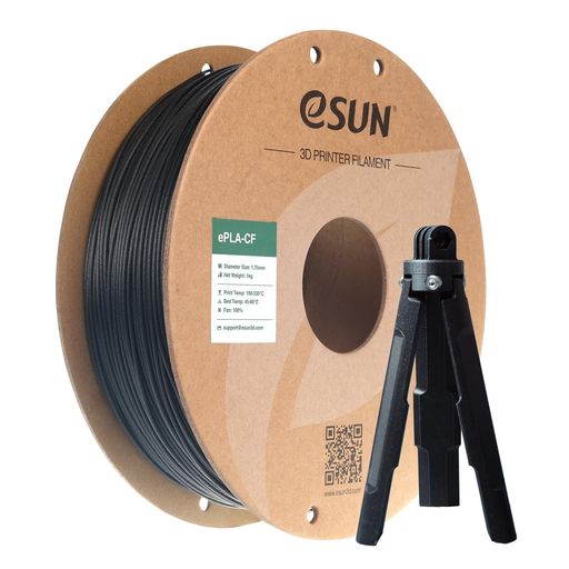 eSUNPLAフィラメント1.75mm、ePLA-CF炭素繊維強化PLAフィラメント寸法精度+/-0.03mm、1KGスプール(2.2..