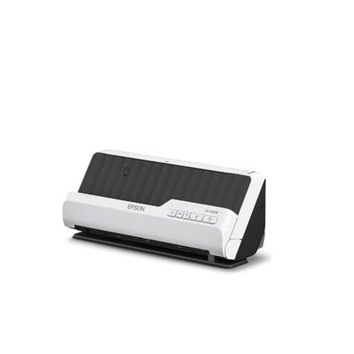 本体同梱品:USB2.0 TypeA-Cケーブル(約1.5m)、電源アダプター、電源コード、レシート給紙ガイド、レシート排紙サポート、セットアップガイド、保証書 Uターン給紙採用で、設置も操作もコンパクトを実現。 スキャンした原稿をスキャナー本体上部に排出するため、排紙スペースがいらず、設置スペースが限られたカウンターや狭いデスクでも効率的に作業できます。 通帳もパスポートもスキャン可能。スキャナーをストレート姿勢にして、通帳などの冊子(注1)やパスポート(注1)(注2)、身分証などのプラスチックカードがスキャンできます。さらに、A3/B4サイズなどの大判原稿(注1)は二つ折りにして、読み取り可能です。 (注1)DS-C420Wについて:大判原稿の読み取りには別売のキャリアシートが、パスポートの読み取りには別売のパスポートキャリアシートが必要です。冊子の読み取りは非対応です。 (注2)Document Capture Proを使用してTD1準拠のIDカードに含まれる情報を認識可能です。 コンパクトでも1分間に30枚の高速スキャンを実現。 1分間にA4原稿で30枚、両面60面の高速スキャンを実現。