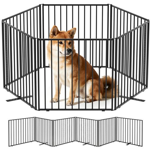 U-YocanPetペットゲート置くだけ小型ペットフェンス犬サークル折りたたみ犬ゲージ収納バッグ付きキャン..