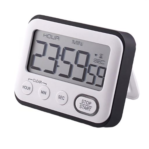 LIANHATAデジタルタイマー大画面多機能無音ストップウォッチ12/24時間デジタル時計磁石式とスタンド式..