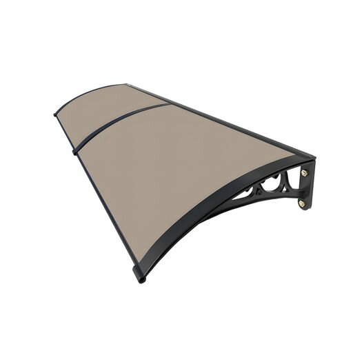 ひさし屋根後付け玄関雨よけ日よけに庇アルミブラケット付き60x200cmポリカーボネート採用ベランダ遮光..