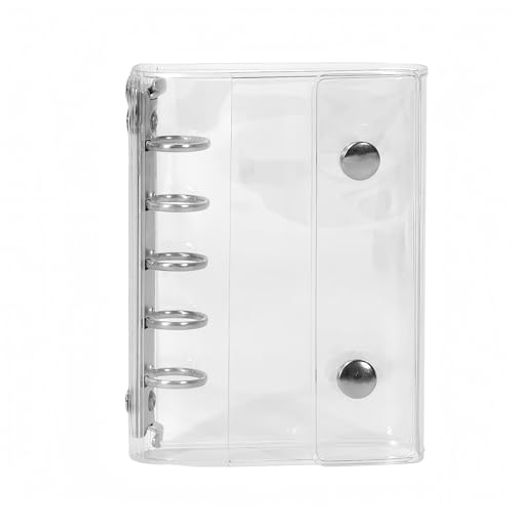 シール帳透明バインダークリアシール手帳透明シール帳バインダー4色選べるカード収納30枚付き可撕プリクラ帳小物整理女の子ギフトにも最適(シルバー)