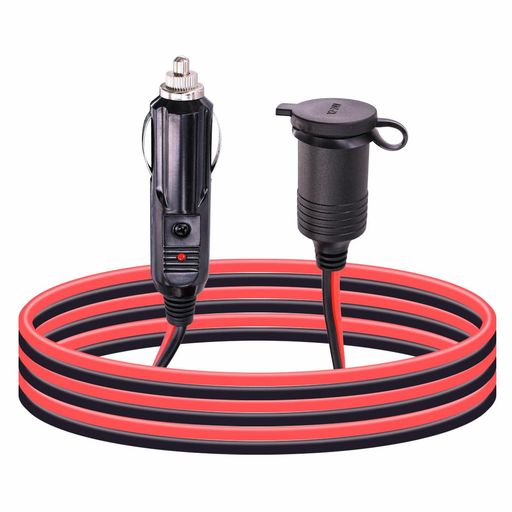 Leehitech2Mシガーソケット延長ケーブル12V/24V兼用車電源コード自動車シガーアダプターシガーソケット..