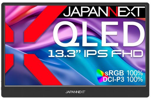 JAPANNEXT13.3インチIPSパネル搭載QLED(量子ドット)テクノロジー採用フルHD(1920x1080)解像度モバイル..