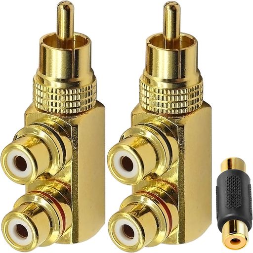 RCAスプリッター: 1 RCAオスから2 RCAメスAVスプリッターアダプタープラグ。 AV スプリッター アダプター接続は、オーディオ/ビデオ信号インターフェイスに変換されます。 AVオーディオ/ビデオケーブルを使用して、カメラ、アンプ、HDTV、DVD、VCR、ラジオ、サブウーファー、ケーブル/衛星ボックスなどからオーディオ/ビデオ信号を転送できます。 直角設計: RCAポートの連続的な抜き差しを避け、ケーブルの曲がりや損傷を防ぎます。 直角コネクタはケーブルの寿命を延ばし、配線をシンプルかつ整理します。 高品質の素材: 金メッキのコネクタが導電率を高め、伝送効率を向上させます。 よくできた RCA アダプターは、低損失の信号伝送と腐食保護を提供します。 幅広い用途: ステレオレシーバー、スピーカー、VCR VCD/DVDプレーヤー、AVレシーバー、アンプ、ラジオ、サブウーファー、ケーブル/サテライトボックス、HDTV、テレビなどのRCA接続を備えたデバイス用のRCAスプリッター1対2サポート。 RCA接続のデバイス。 パッケージ内容: RCA直角アダプター2個。