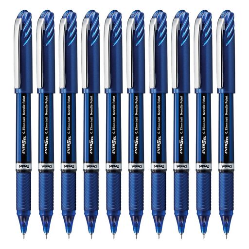 ぺんてる 水性ゲルインキボールペン エナージェルユーロ 0.35mm (青) BLN23-C 【10本セット】